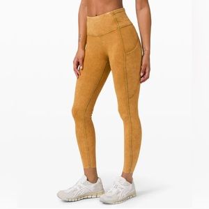 Lululemon Fast and Free High Rise Legging 25” Ice Dye Spiced Bronze Size 4